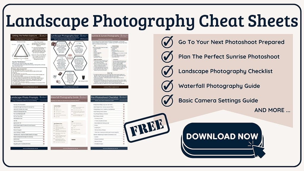 Enhance your skill and vision in landscape photography with these cheat sheets.